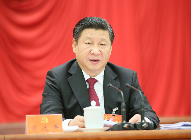 中國共產黨第十八屆中央委員會第五次全體會議，於2015年10月26日至29日在北京舉行。中央委員會總書記習近平作重要講話。新華社記者 蘭紅光 攝