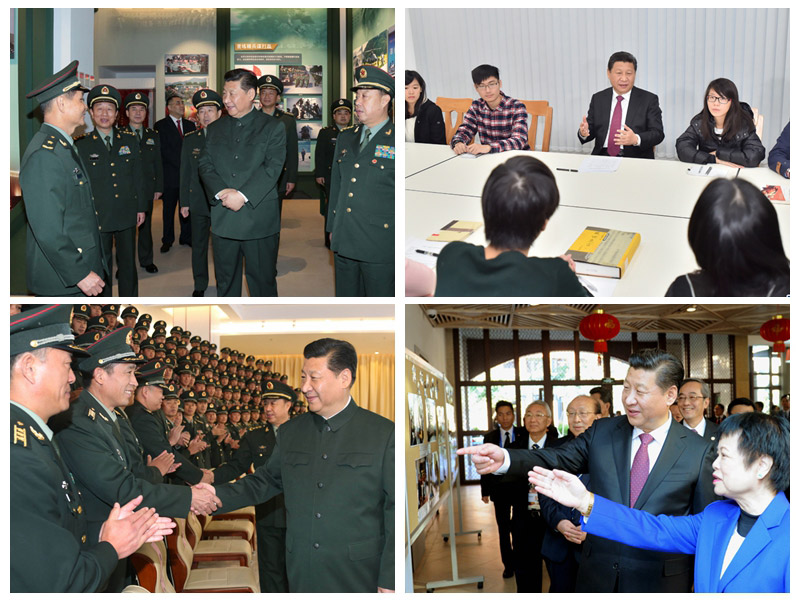 【澳門】2014年12月20日上午，習近平視察了中國人民解放軍駐澳門部隊。下午，習近平來到澳門大學橫琴新校區考察，參與學生舉辦的“中華傳統文化與當代青年”主題沙龍。