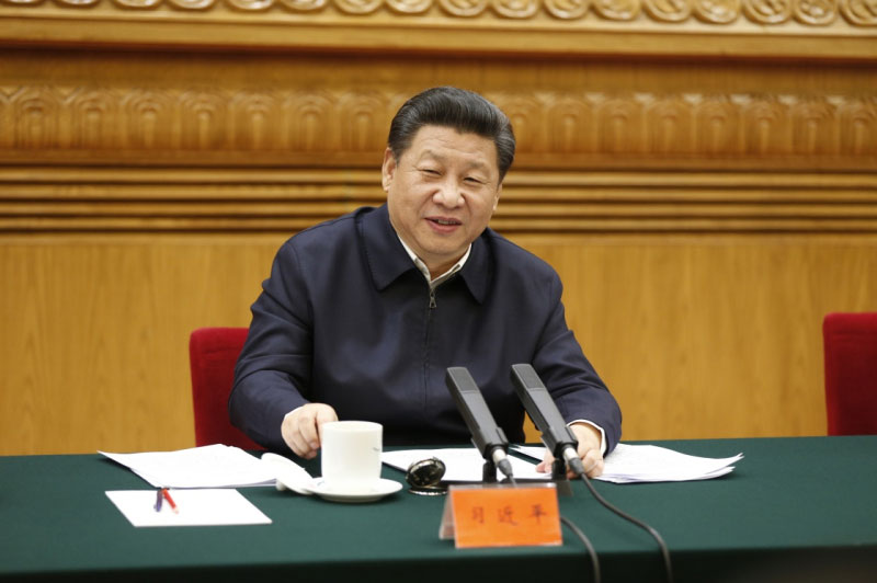 2月19日，中共中央總書記、國家主席、中央軍委主席習近平在北京主持召開黨的新聞輿論工作座談會並發表重要講話。新華社記者 鞠鵬 攝