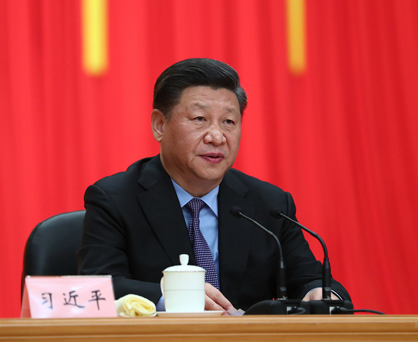 2018年4月13日，中共中央總書記、國家主席、中央軍委主席習近平在海南省人大會堂出席慶祝海南建省辦經濟特區30周年大會並發表重要講話。新華社記者 謝環馳 攝