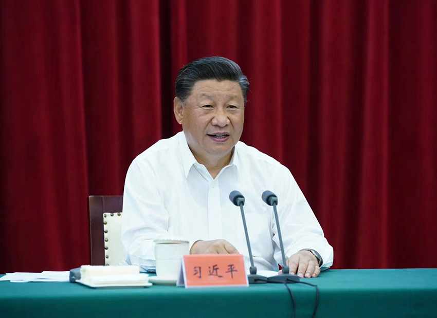 8月20日，中共中央總書記、國家主席、中央軍委主席習近平在合肥主持召開扎實推進長三角一體化發展座談會並發表重要講話。 新華社記者 鞠鵬 攝